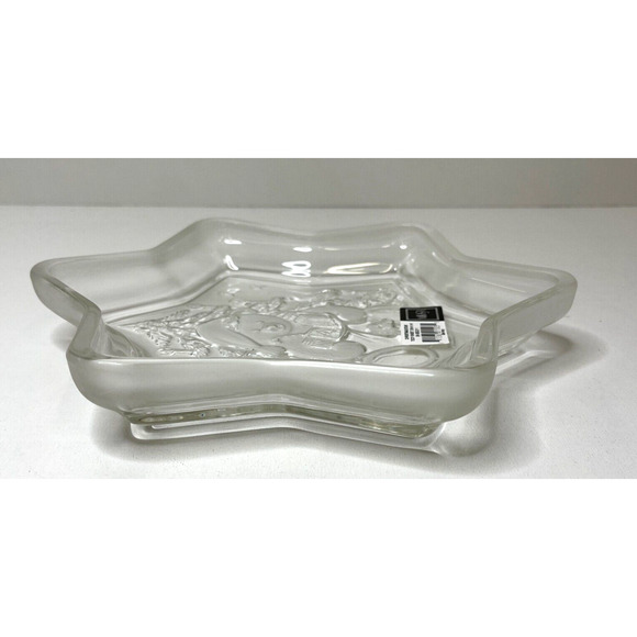 Mikasa Christmas Star Teddy Sweet Glass Serving Platter Holiday Tray 9.25” - Picture 6 of 13